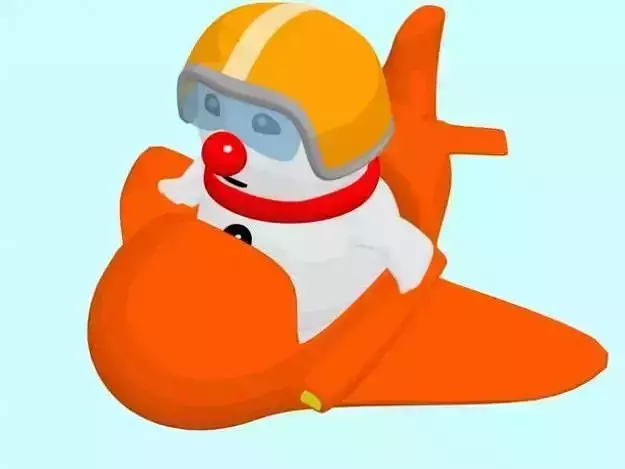 Cartoon Pilot Bouli Snowman