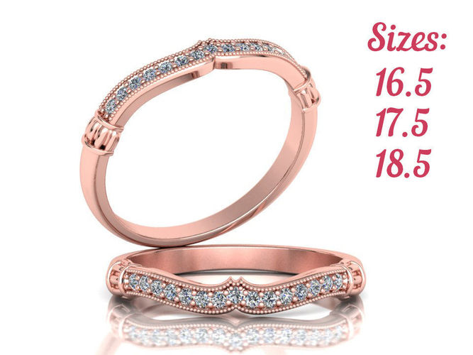 Unique Claddagh Band-Match ring  Irish ring N0261 3D print model