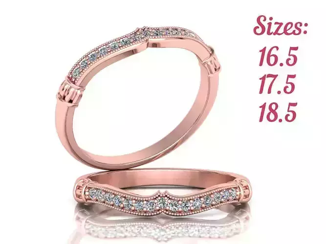 Unique Claddagh Band-Match ring  Irish ring N0261 3D print model
