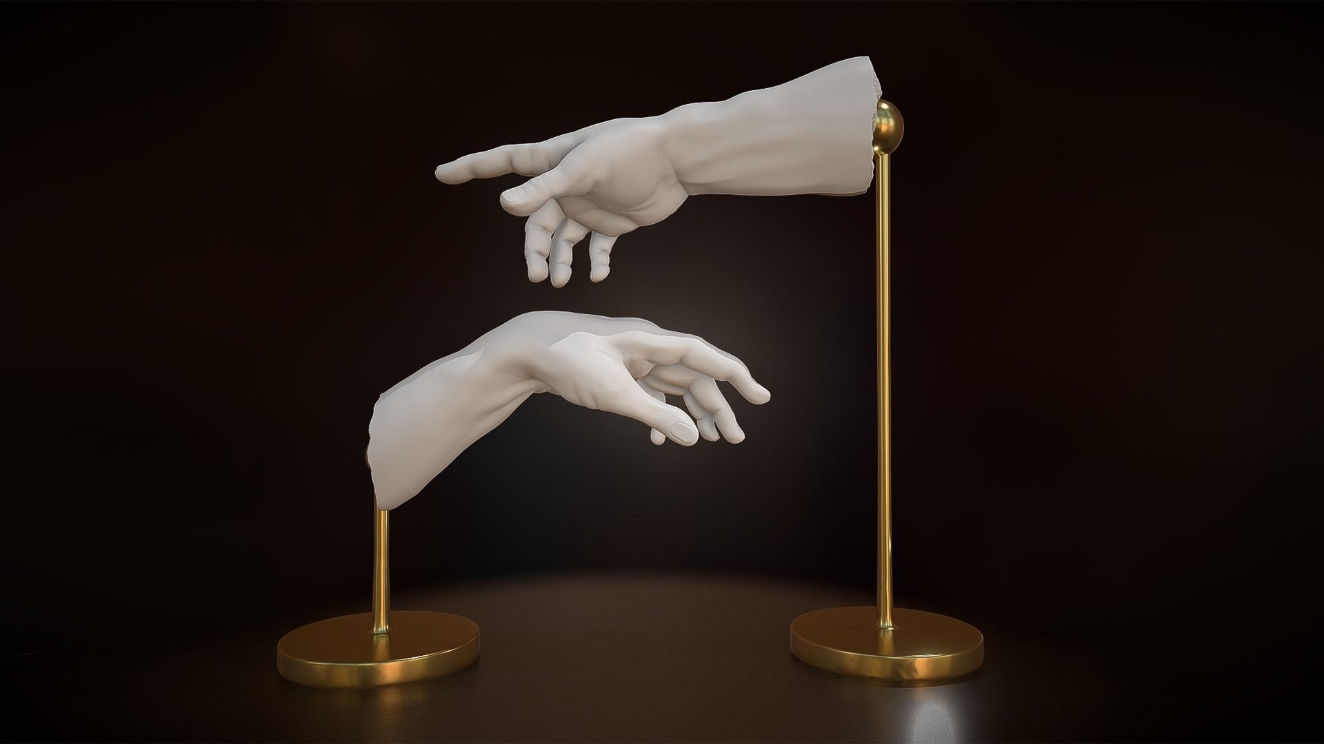 The Creation of Adam 3D print 3D print model_2