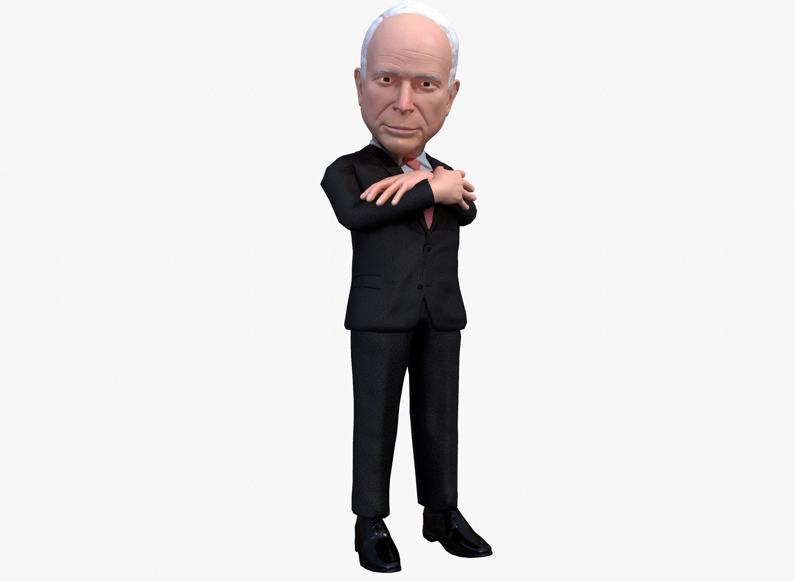 McJon Kane 3D caricature Low-poly 3D model_6