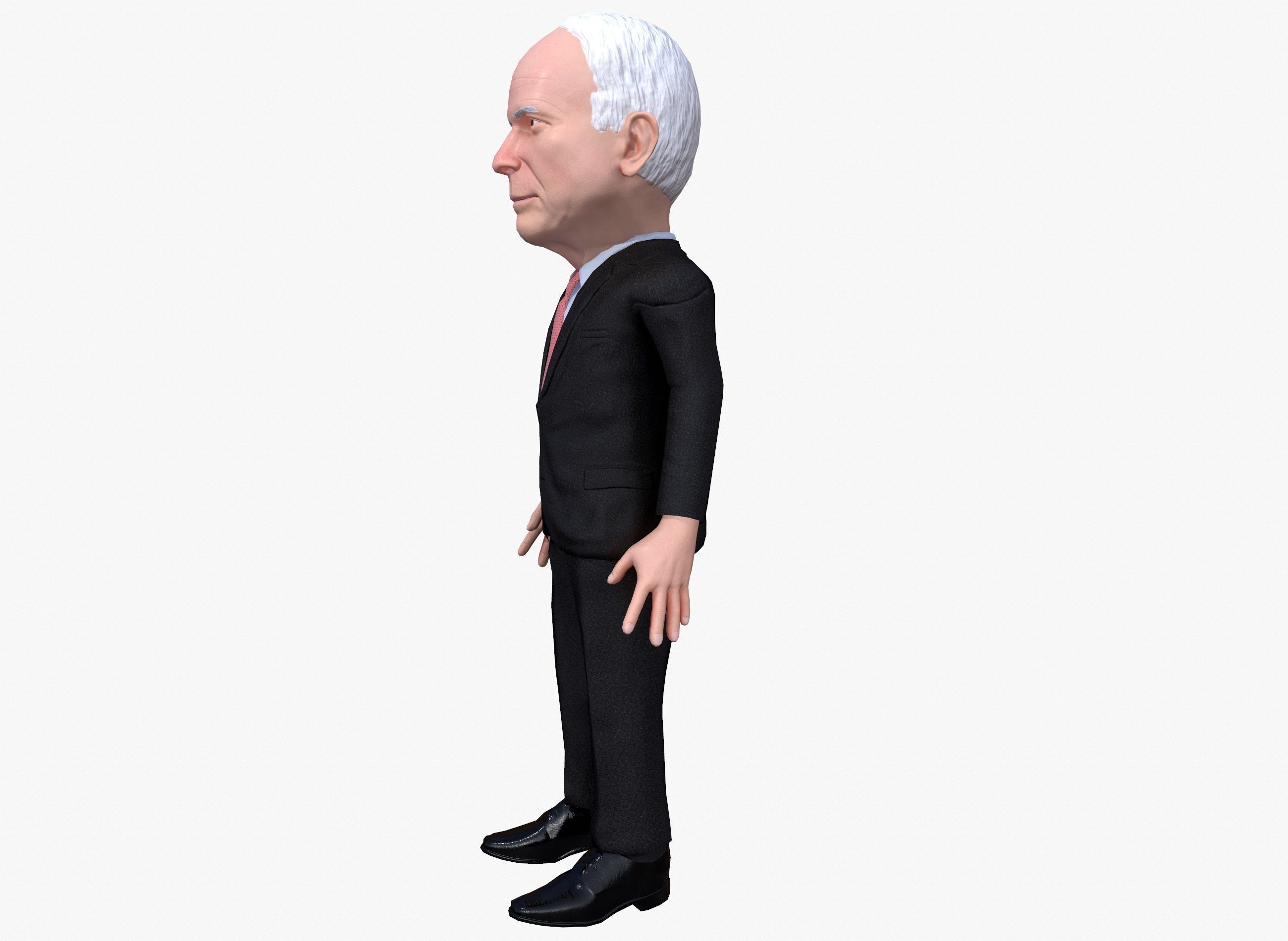 McJon Kane 3D caricature Low-poly 3D model_8