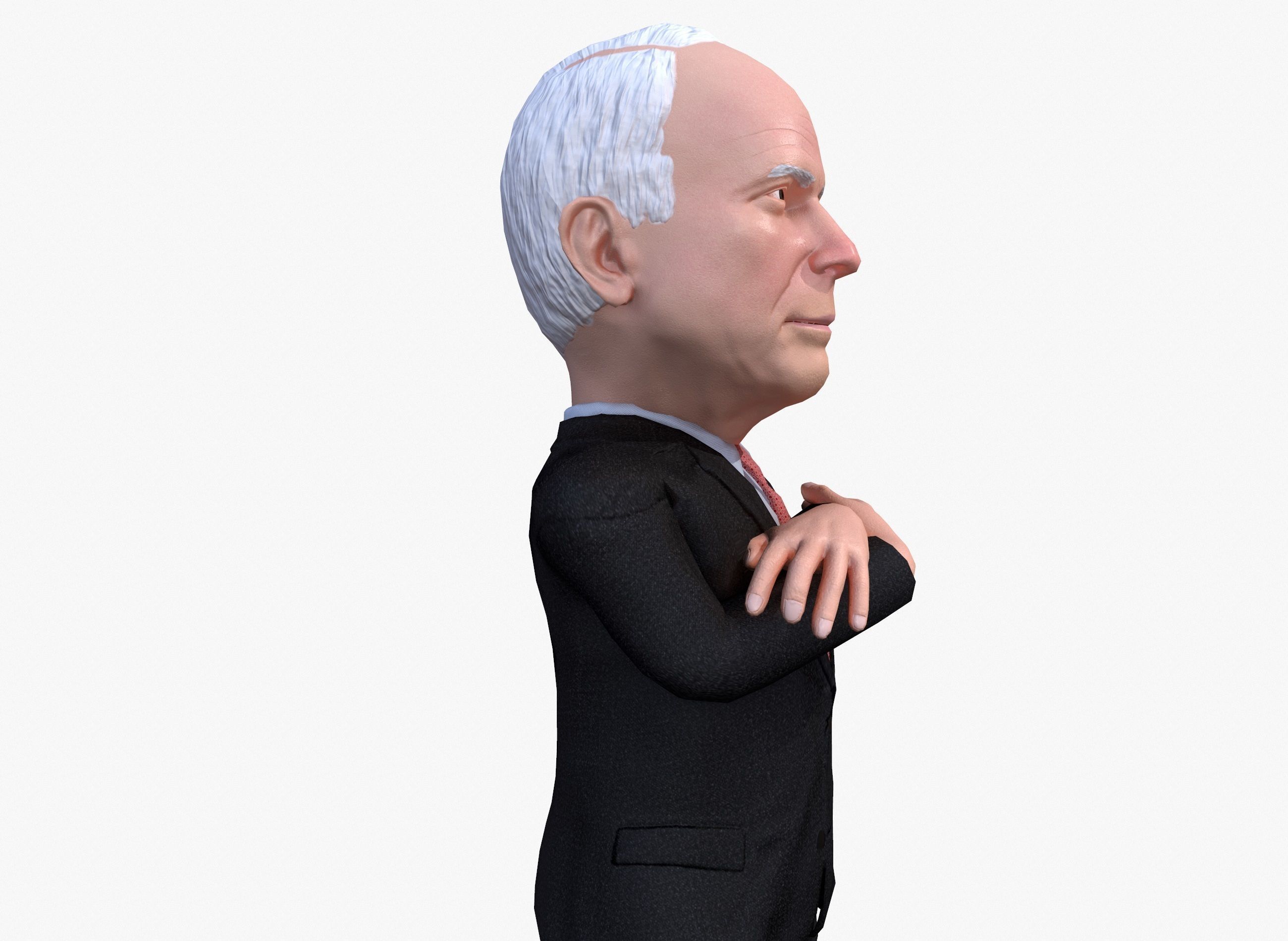 McJon Kane 3D caricature Low-poly 3D model_3