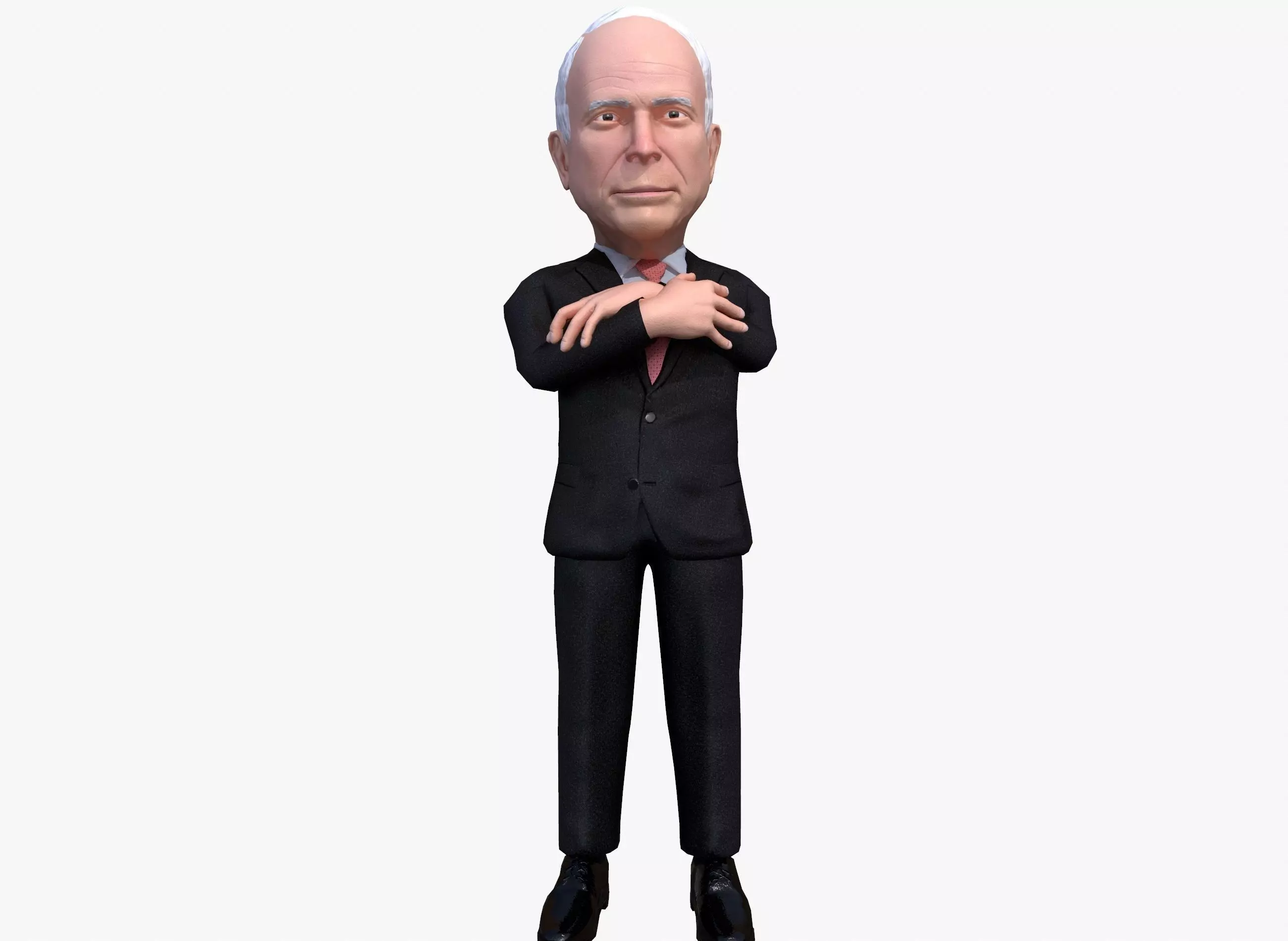 McJon Kane 3D caricature Low-poly 3D model_0