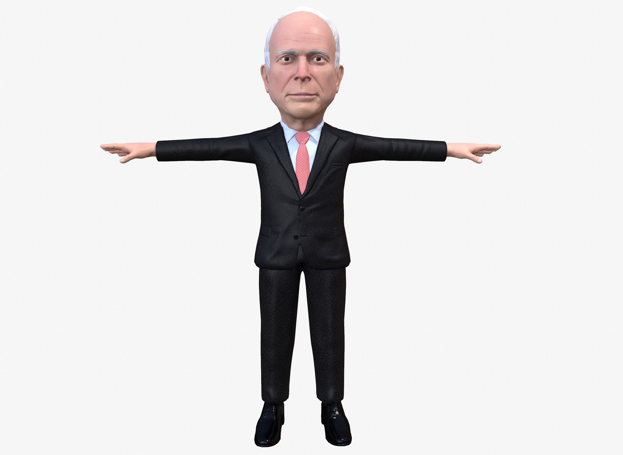 McJon Kane 3D caricature Low-poly 3D model_13