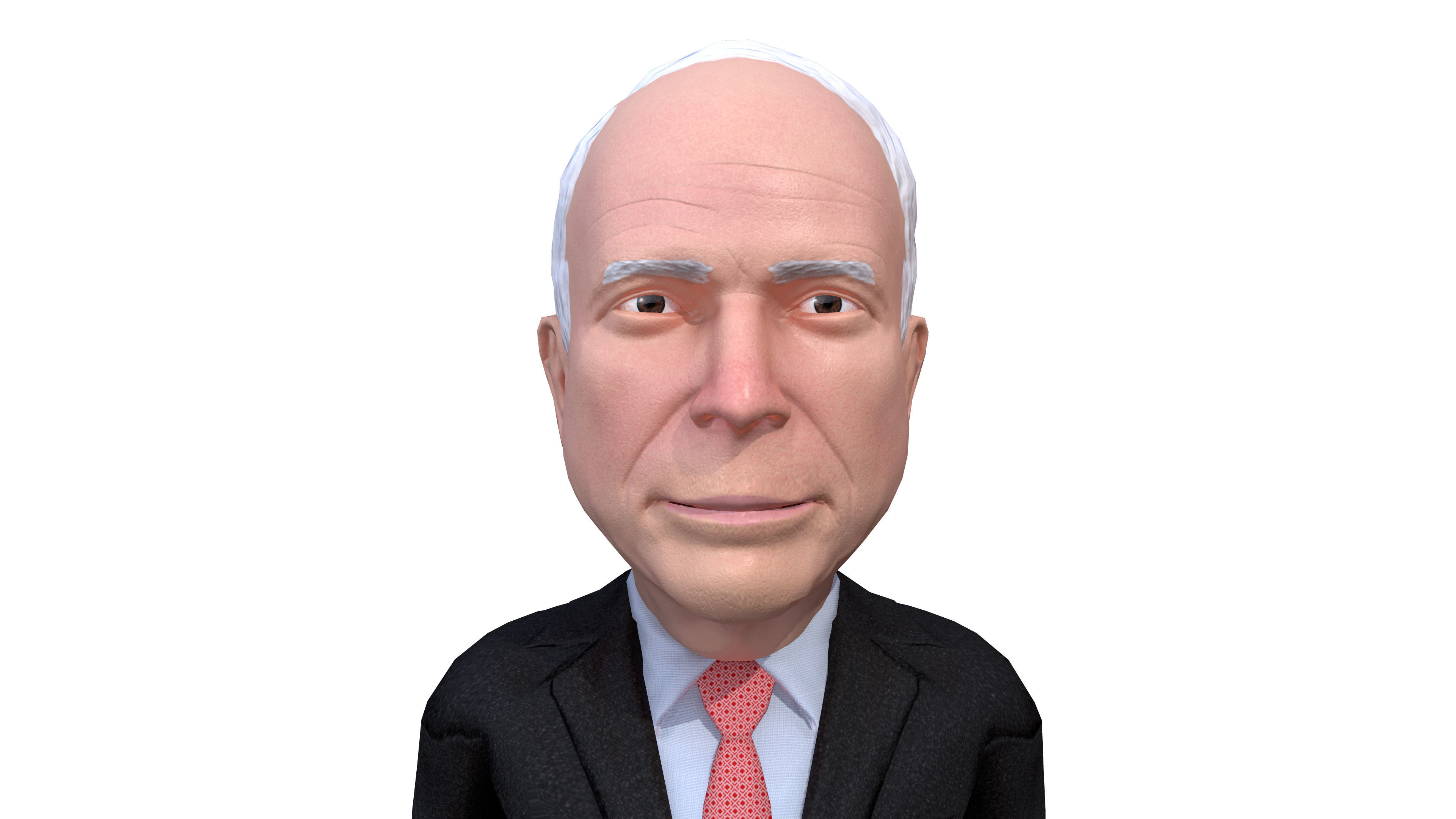 McJon Kane 3D caricature Low-poly 3D model_7