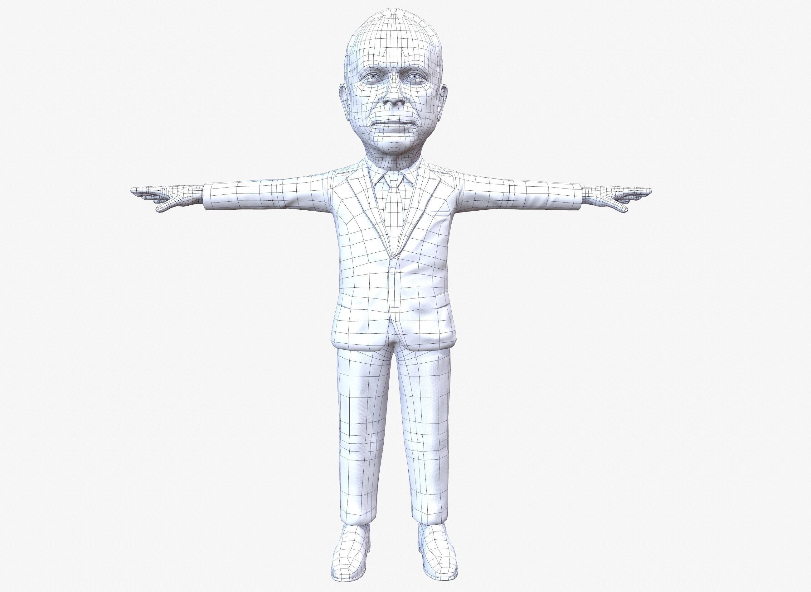 McJon Kane 3D caricature Low-poly 3D model_10