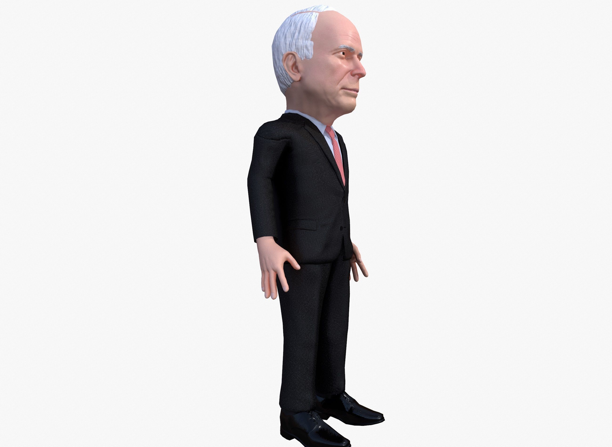 McJon Kane 3D caricature Low-poly 3D model_9