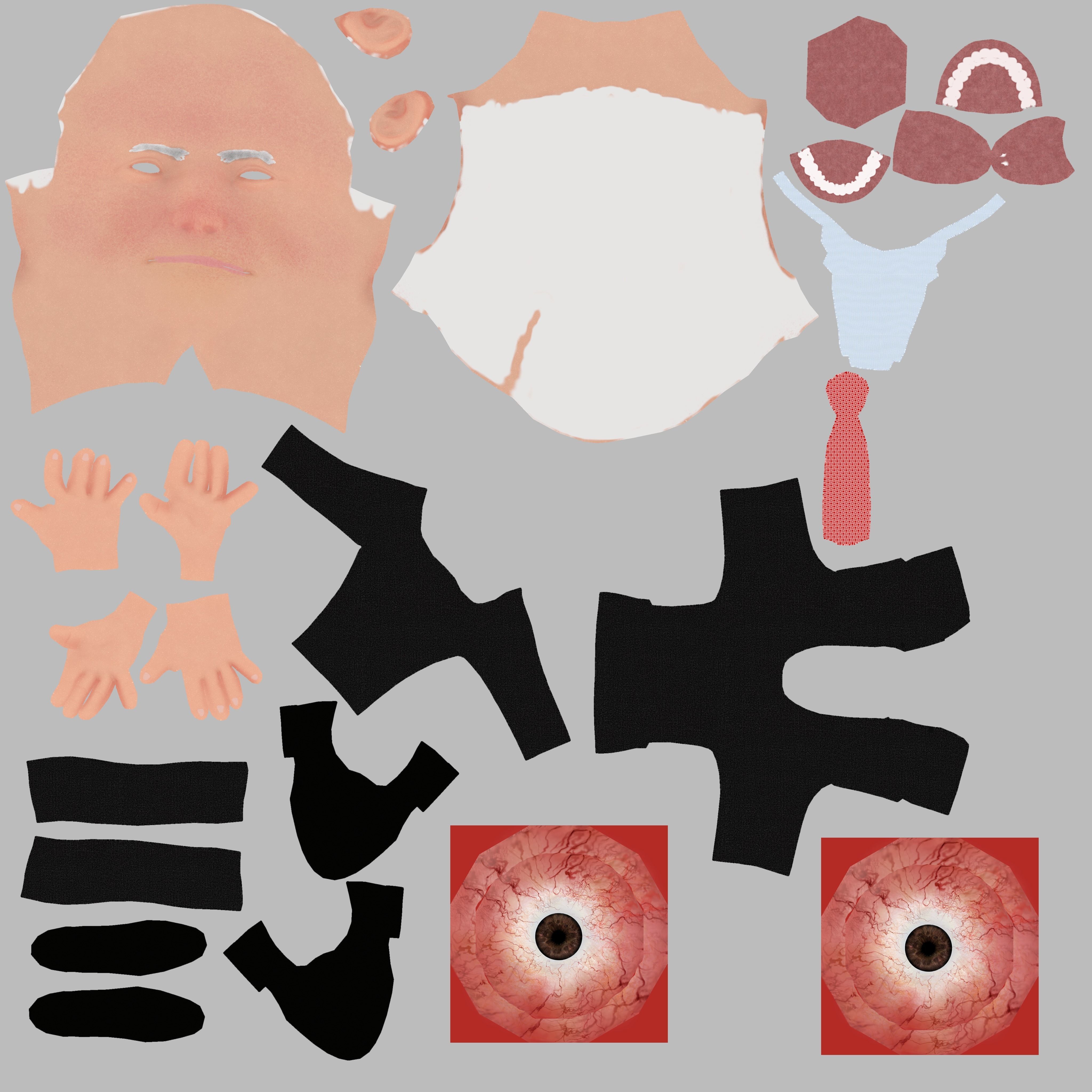 McJon Kane 3D caricature Low-poly 3D model_17