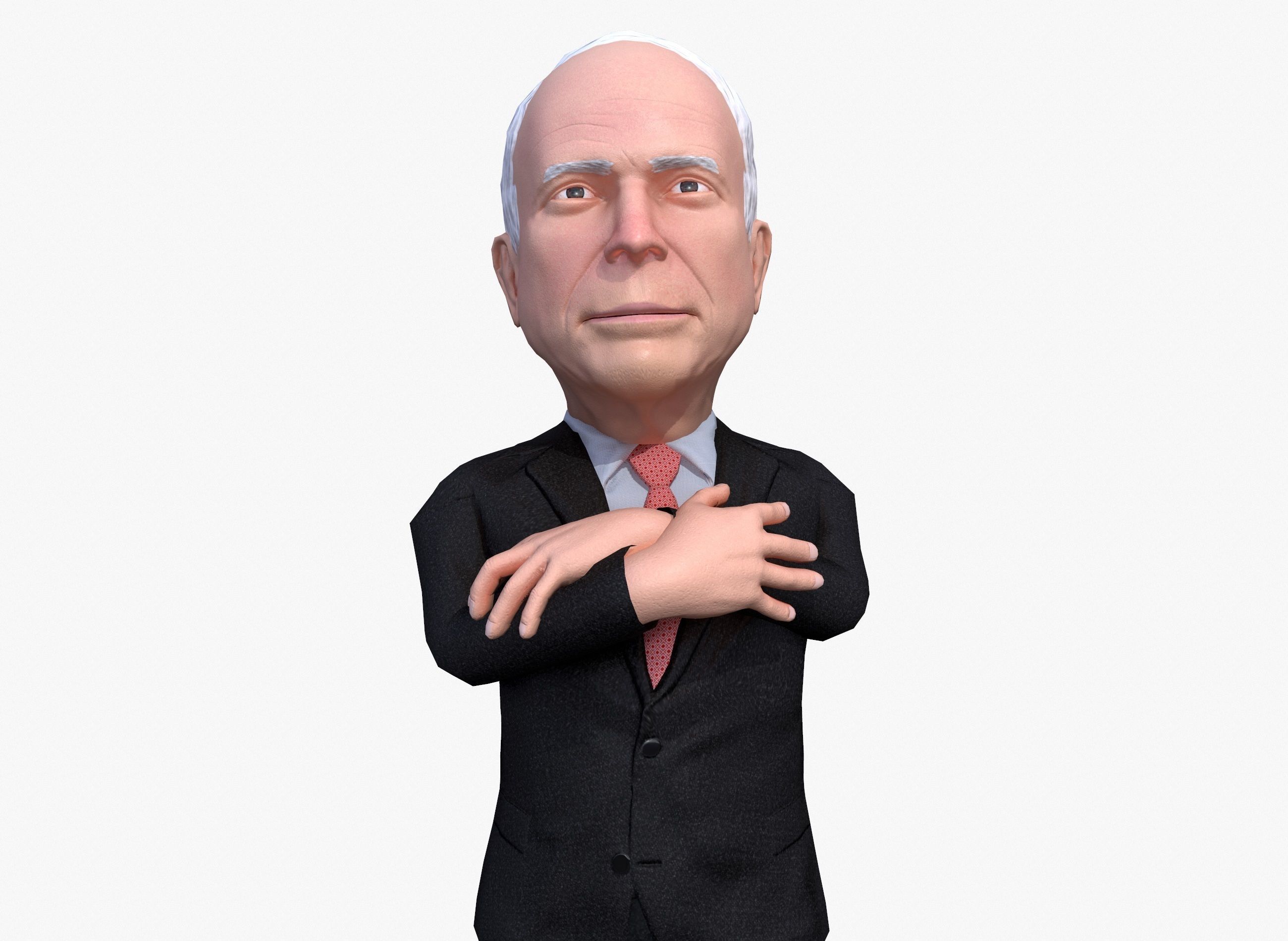 McJon Kane 3D caricature Low-poly 3D model_5