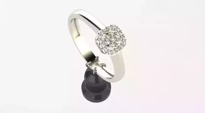 Flower Ring - solitaire