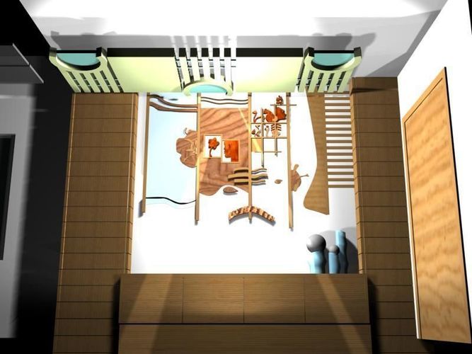 Wooden Wall Decoration Low-poly 3D model