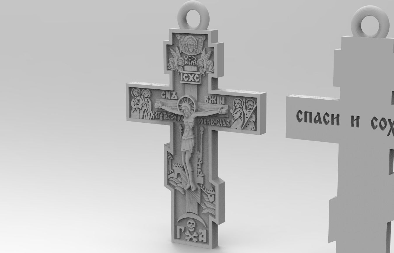 PENDANT RELIGIOUS CROSS  18  KP 0105 3D print model_4
