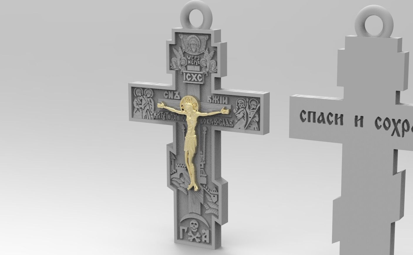 PENDANT RELIGIOUS CROSS  18  KP 0105 3D print model_7