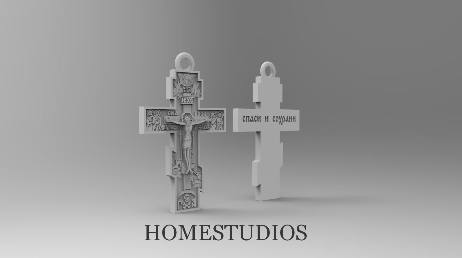 PENDANT RELIGIOUS CROSS  18  KP 0105 3D print model_0