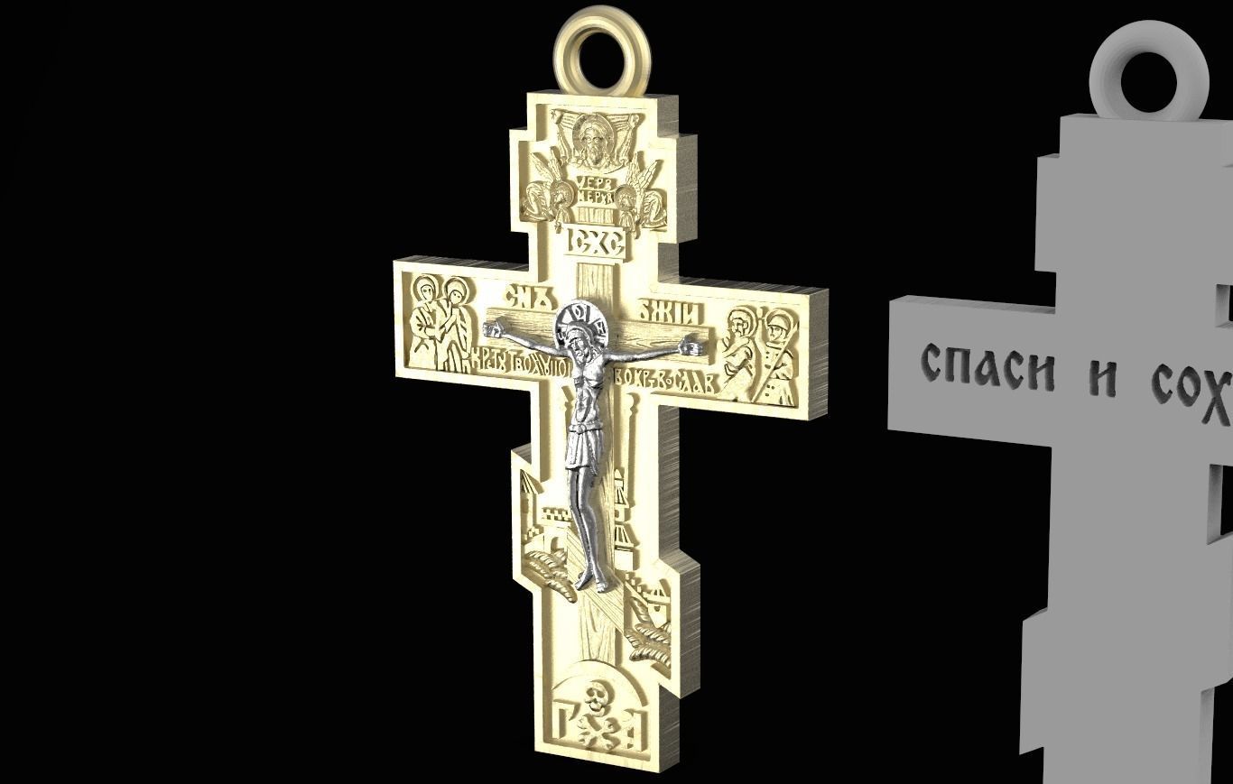 PENDANT RELIGIOUS CROSS  18  KP 0105 3D print model_8