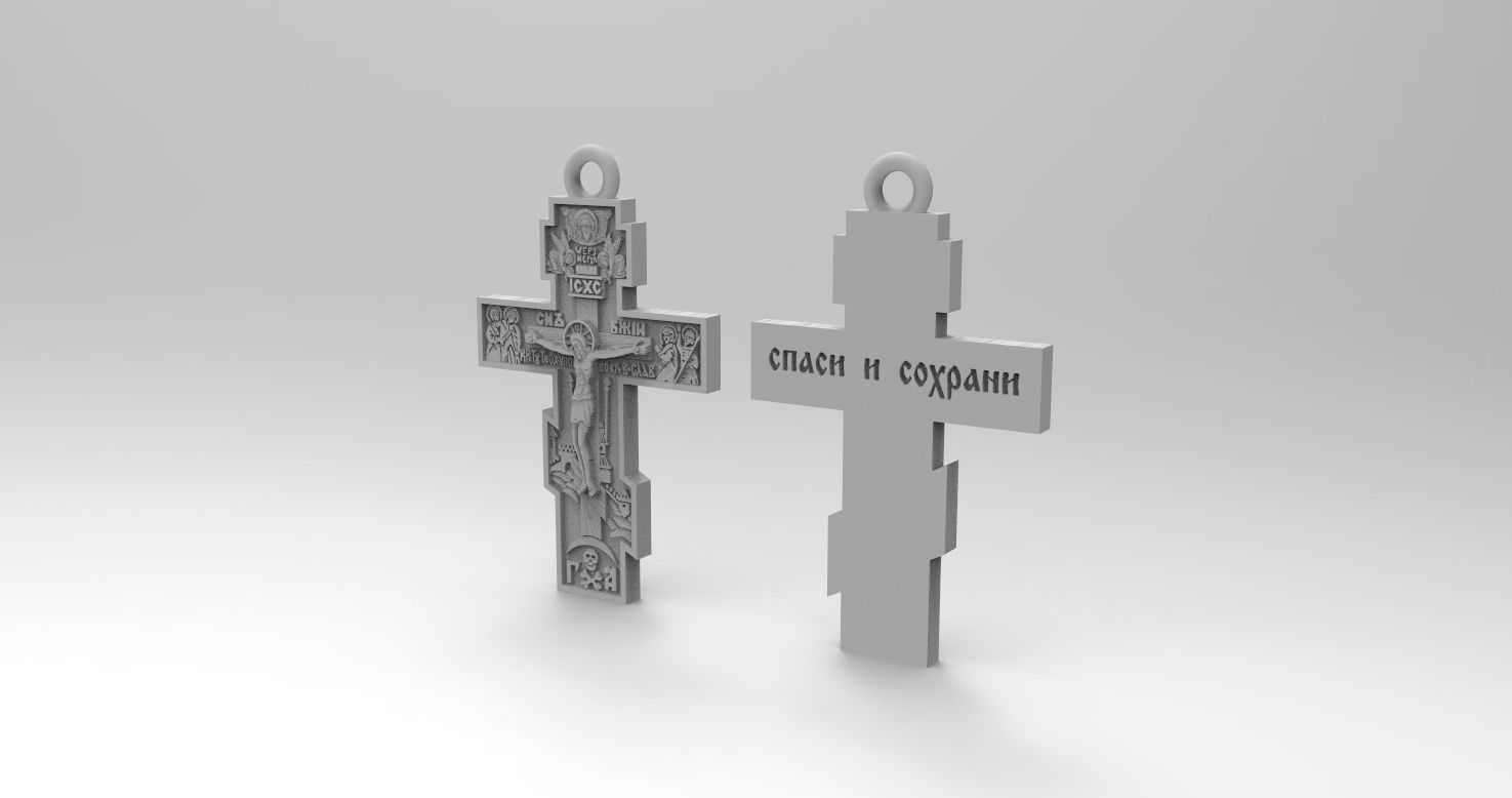 PENDANT RELIGIOUS CROSS  18  KP 0105 3D print model_3