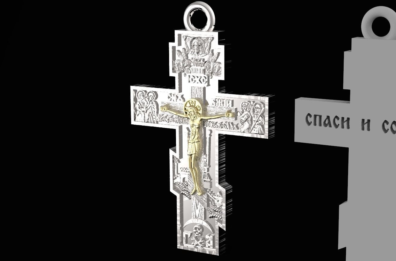 PENDANT RELIGIOUS CROSS  18  KP 0105 3D print model_6
