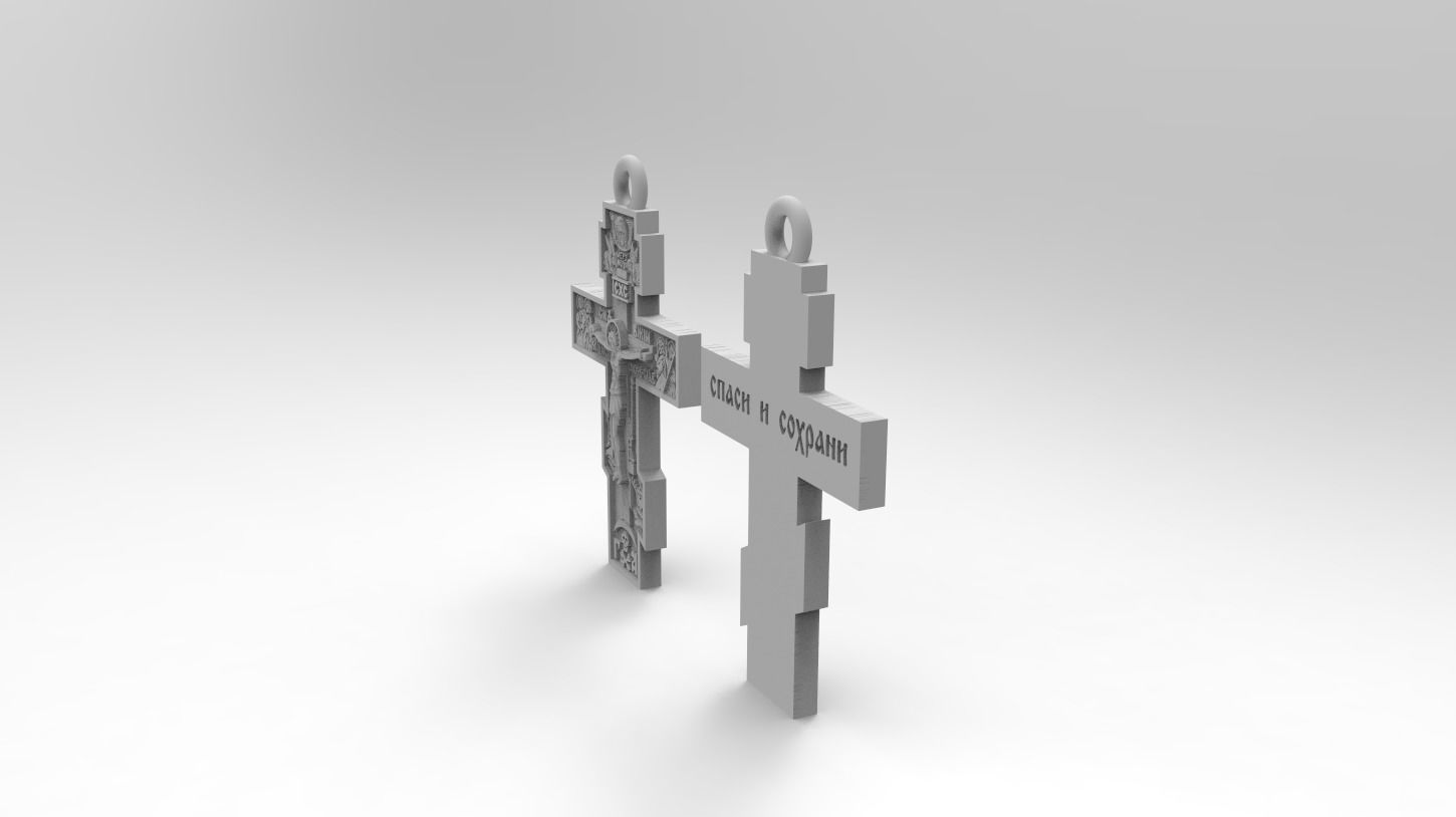 PENDANT RELIGIOUS CROSS  18  KP 0105 3D print model_1
