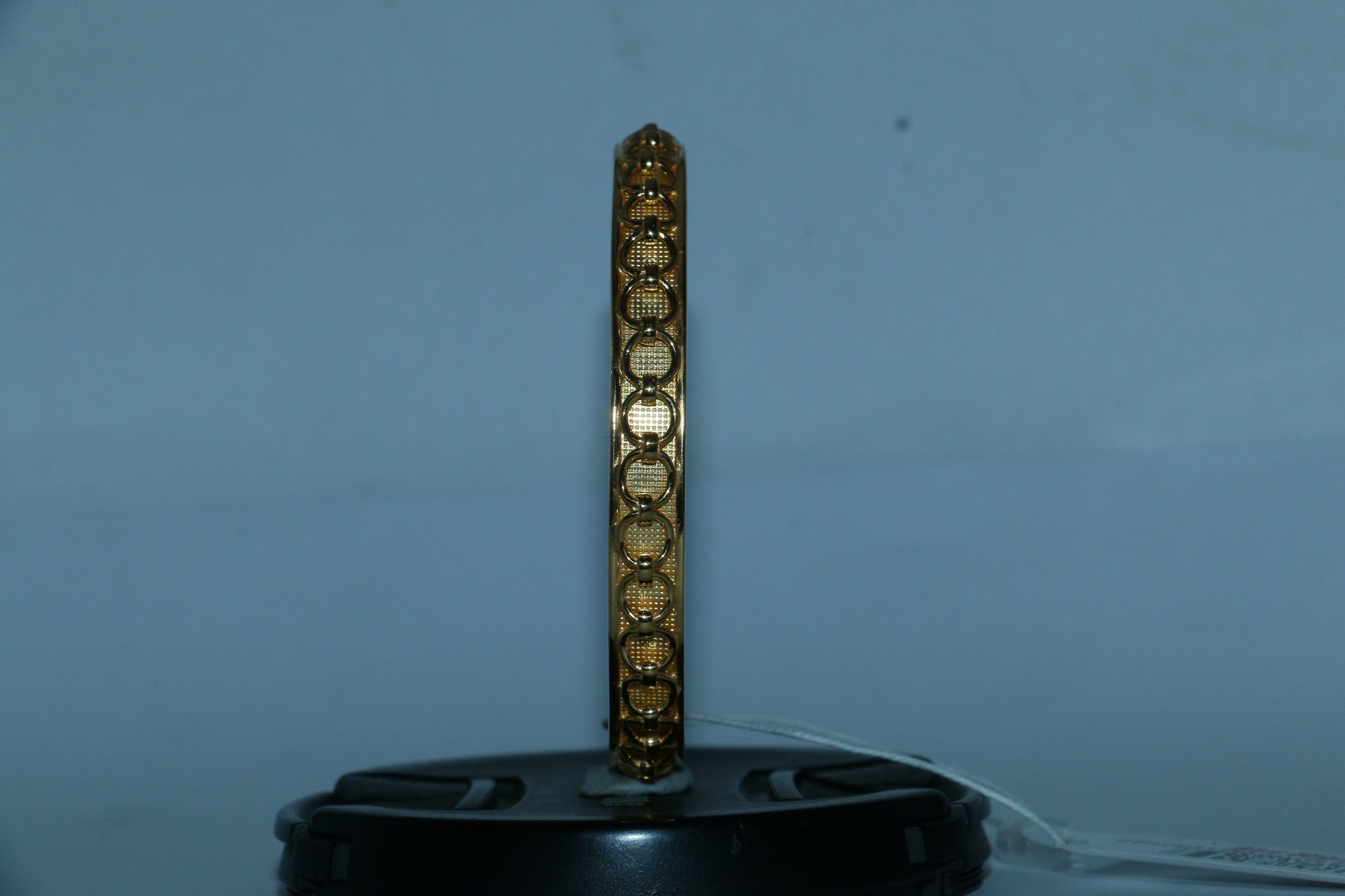 Bangle gold ring with intricate design 3D print model_7