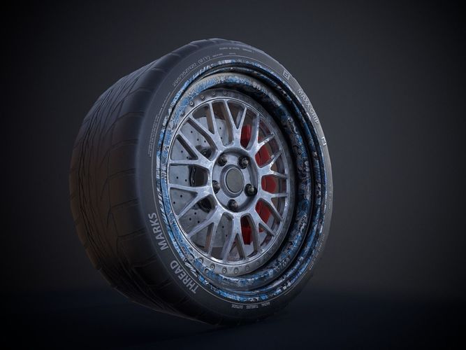 Sticker Bomb rim  Low-poly 3D model 2