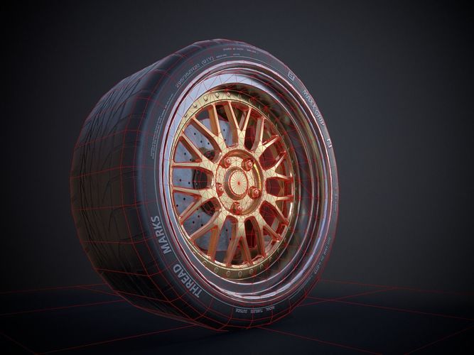 Sticker Bomb rim  Low-poly 3D model 7