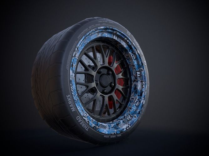 Sticker Bomb rim  Low-poly 3D model 4