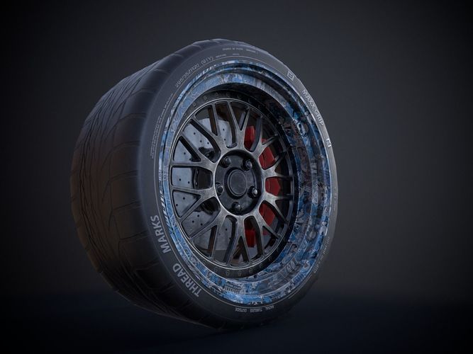 Sticker Bomb rim  Low-poly 3D model 3