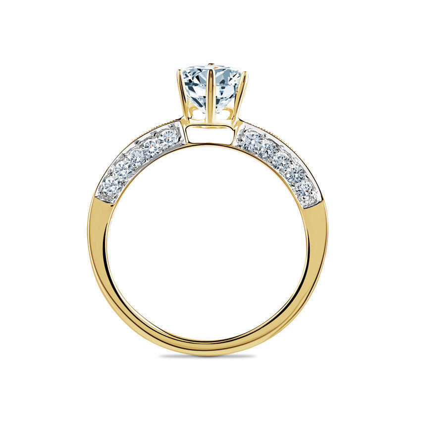 Beautiful Engagement Ring 3D print model_4