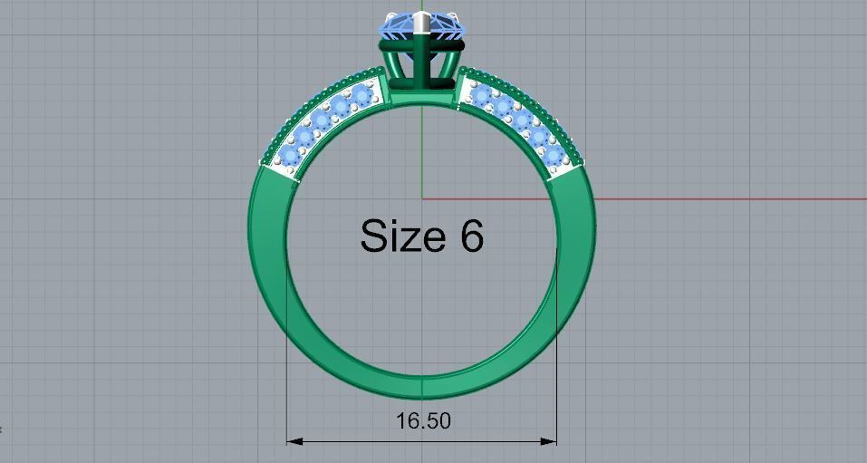 Beautiful Engagement Ring 3D print model_2