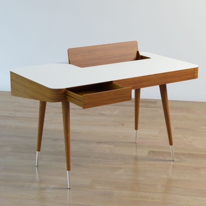 AK1330 modern desk with drawers 3D model_2