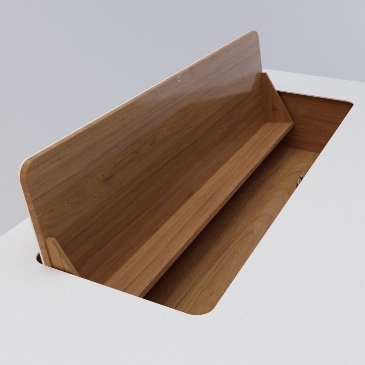 AK1330 modern desk with drawers 3D model_4