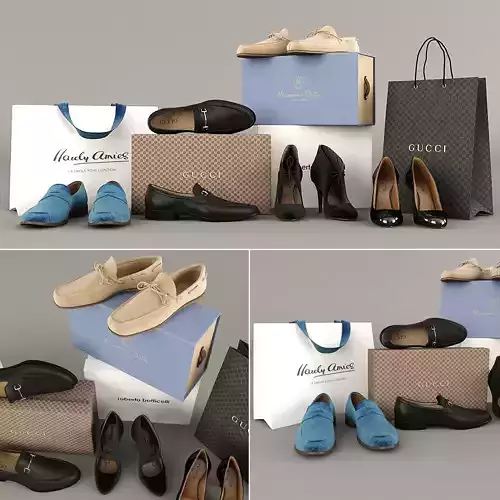 Set of Shoes 3D model