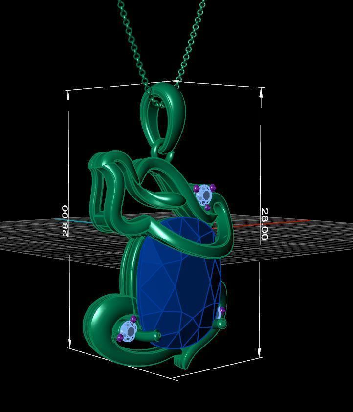Lord Ganesh Shape Pendant 3D print model_3