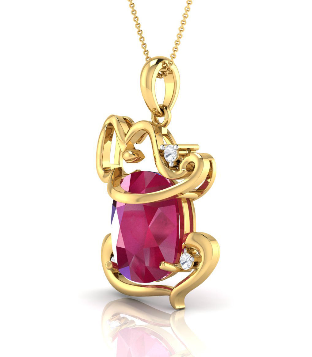 Lord Ganesh Shape Pendant 3D print model_5