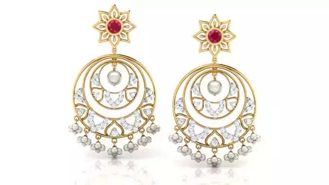 Pearl Ruby Earring