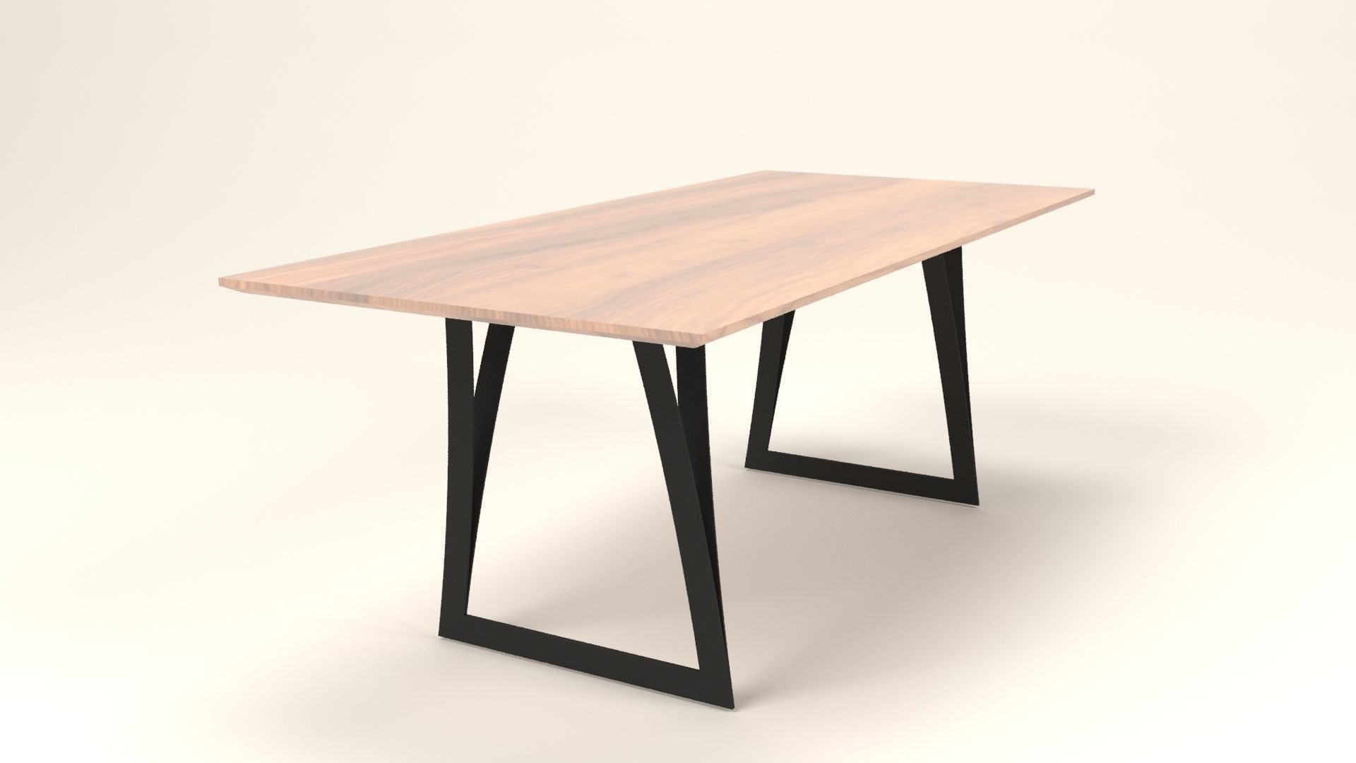 Irene wood table Low-poly 3D model_10