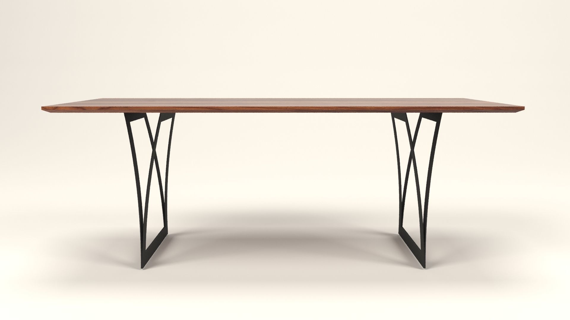 Irene wood table Low-poly 3D model_2