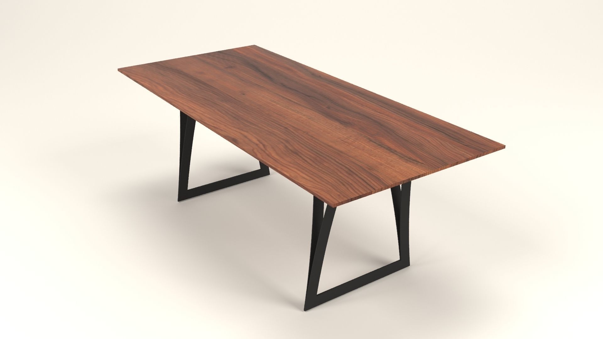 Irene wood table Low-poly 3D model_3