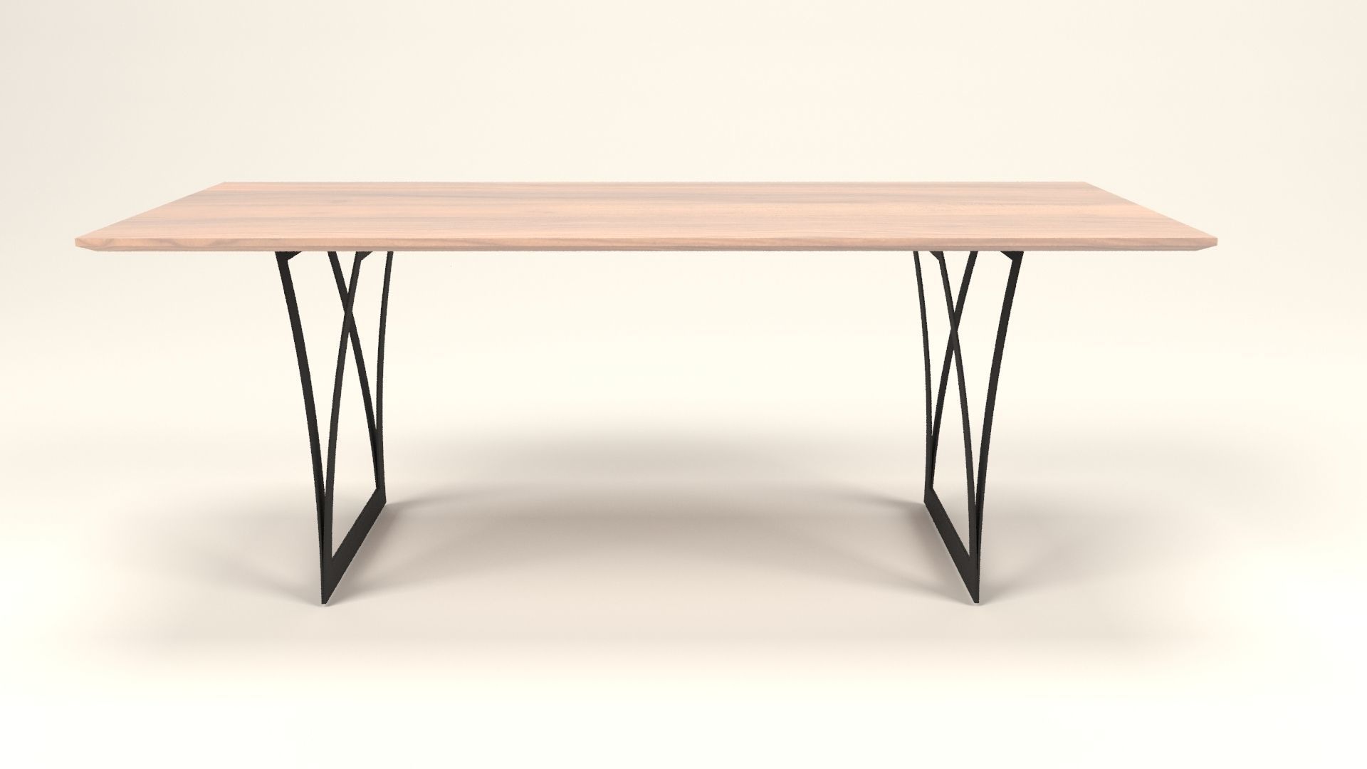 Irene wood table Low-poly 3D model_12