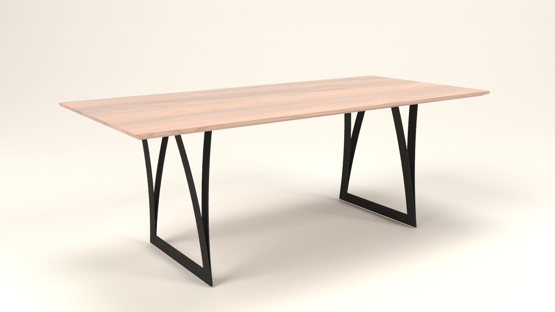 Irene wood table Low-poly 3D model_8