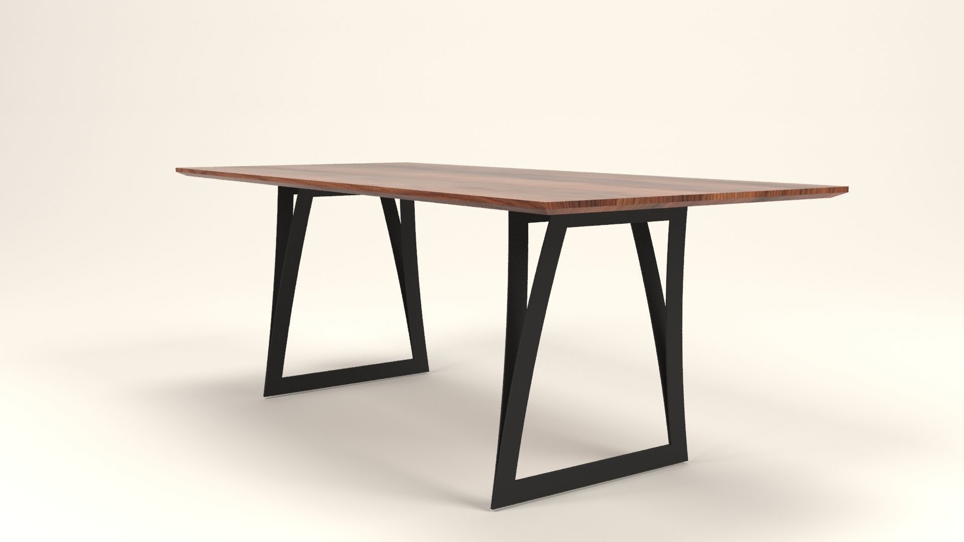 Irene wood table Low-poly 3D model_7