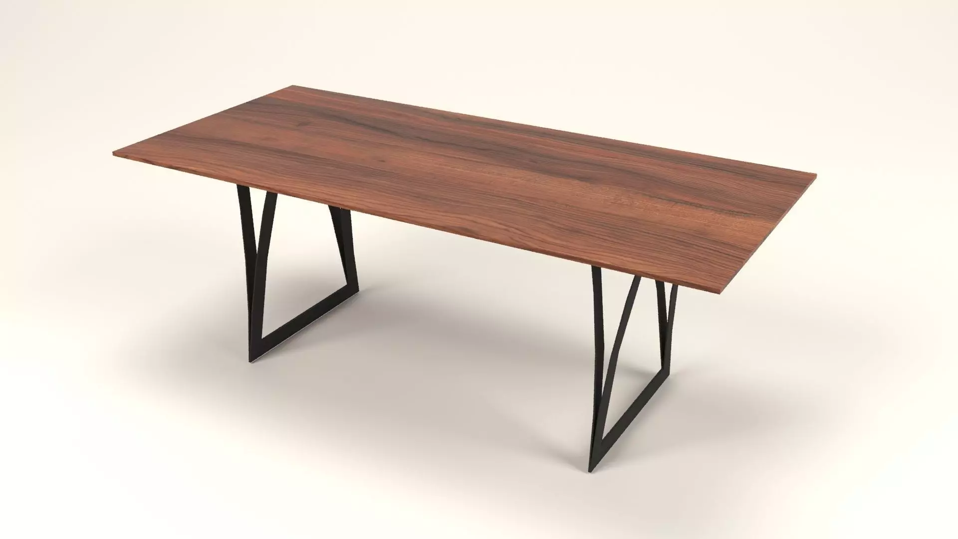 Irene wood table Low-poly 3D model_0