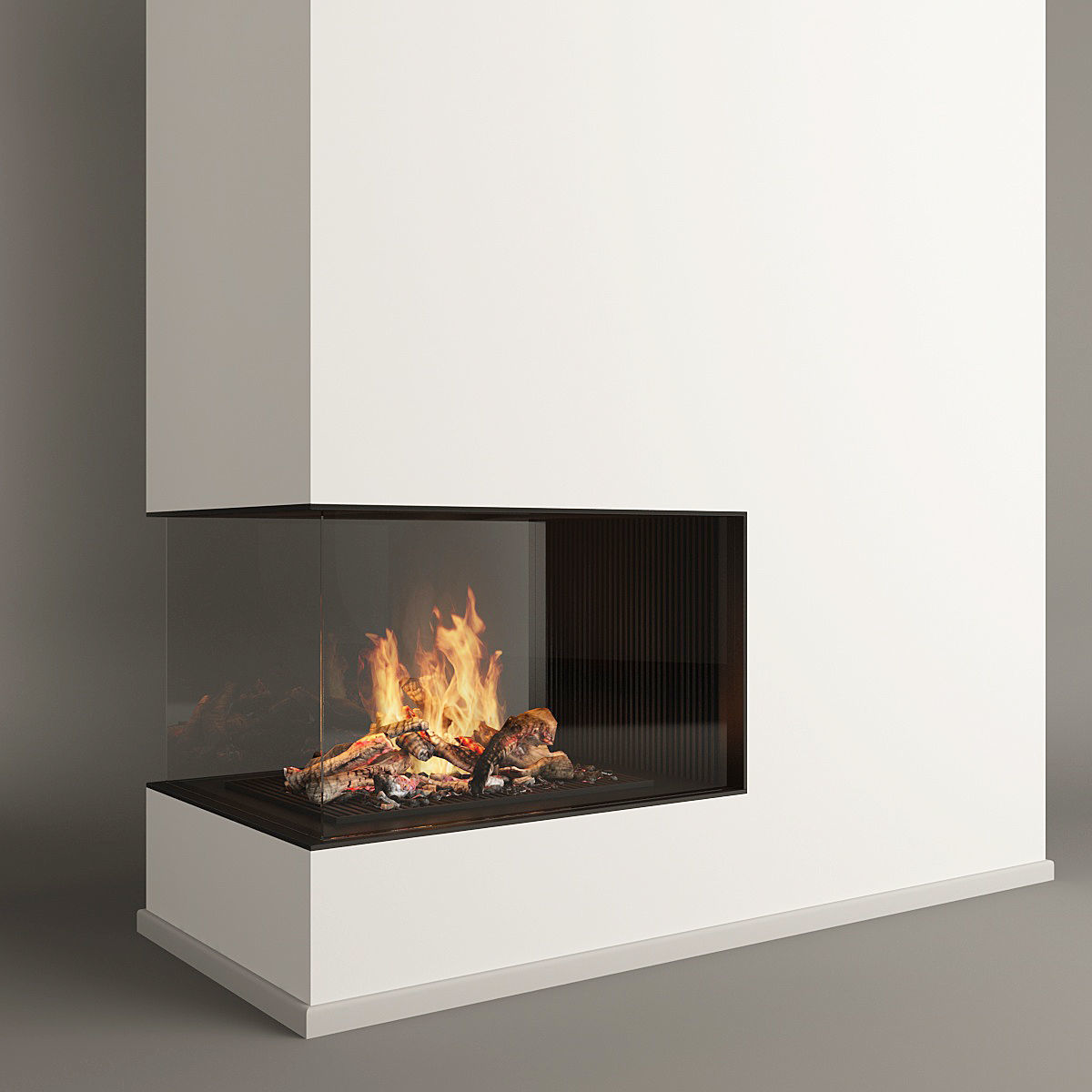 Fireplace 8 modern 3D model_4