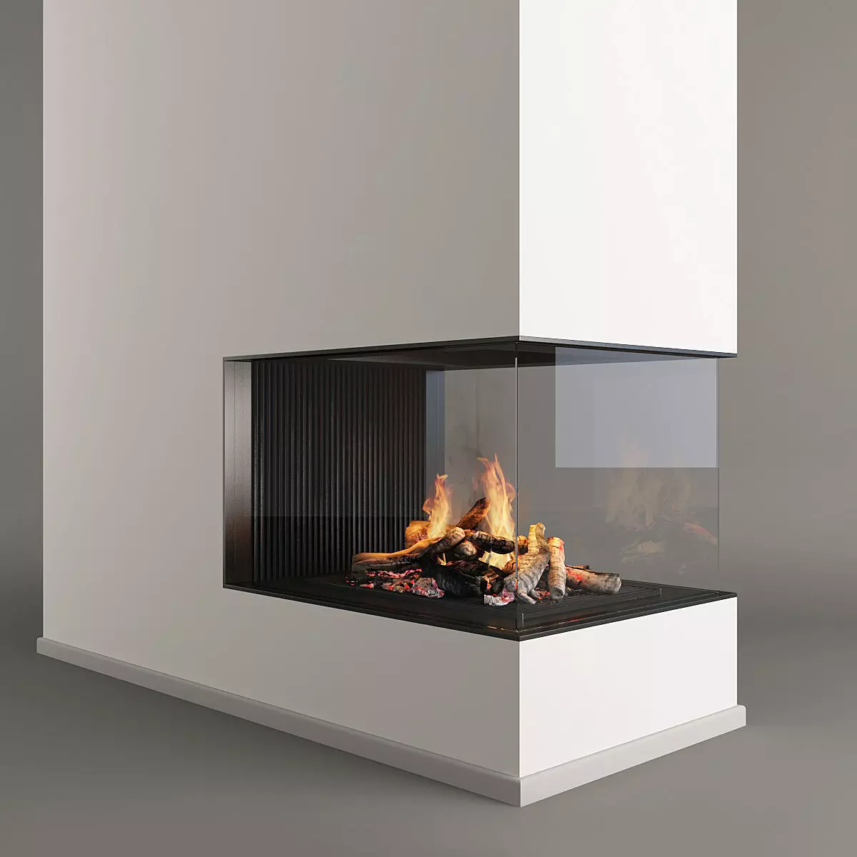 Fireplace 8 modern 3D model_0