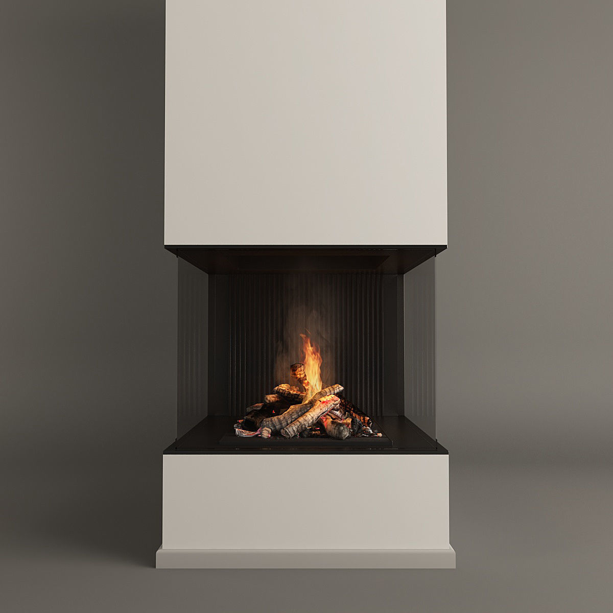Fireplace 8 modern 3D model_1