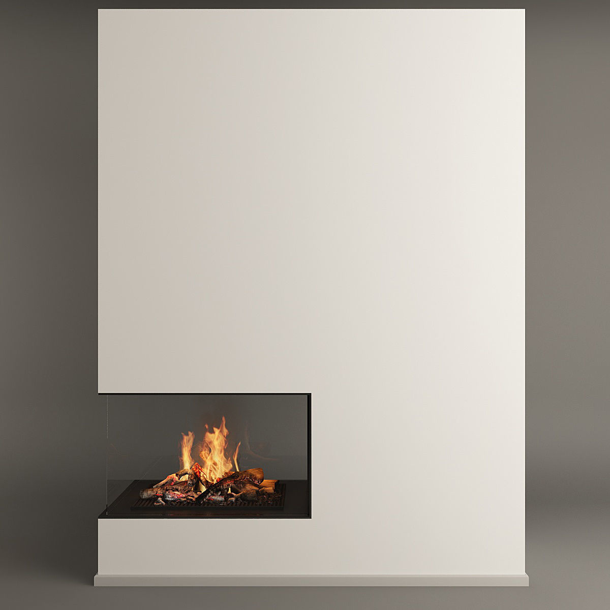 Fireplace 8 modern 3D model_3