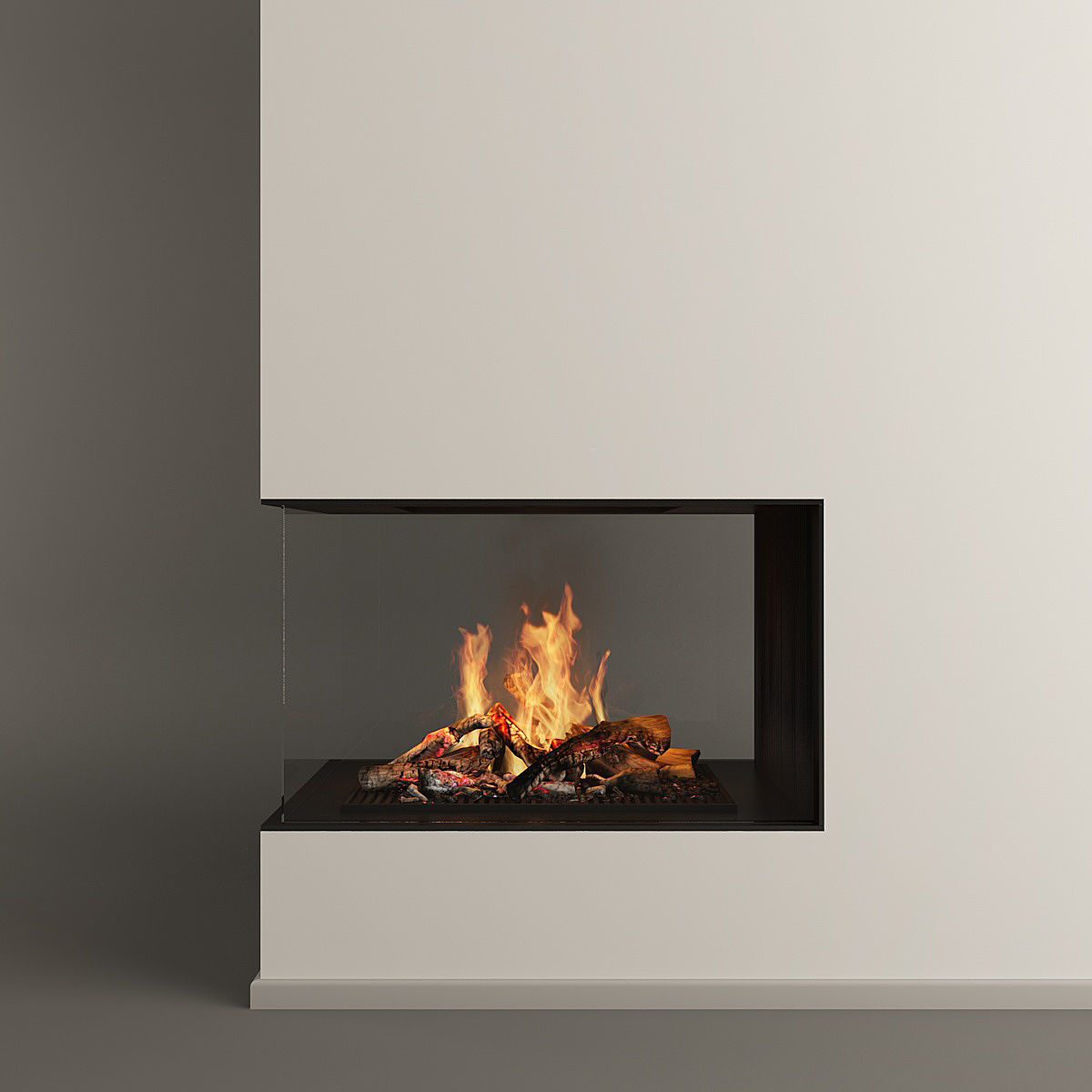 Fireplace 8 modern 3D model_2