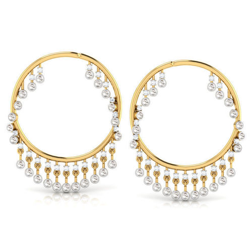 Round Long Earring 3D print model