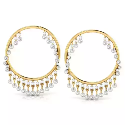 Round Long Earring 3D print model